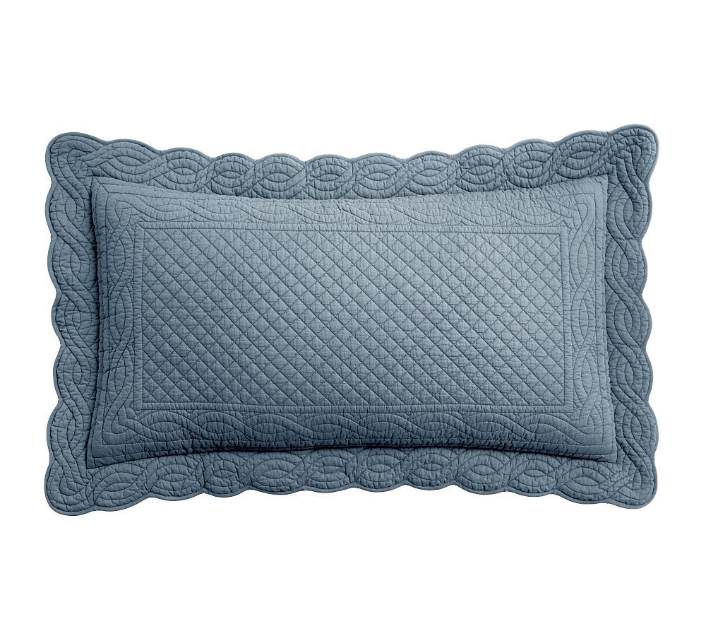Heirloom Scallop Quilted Sham | Pottery Barn (US)