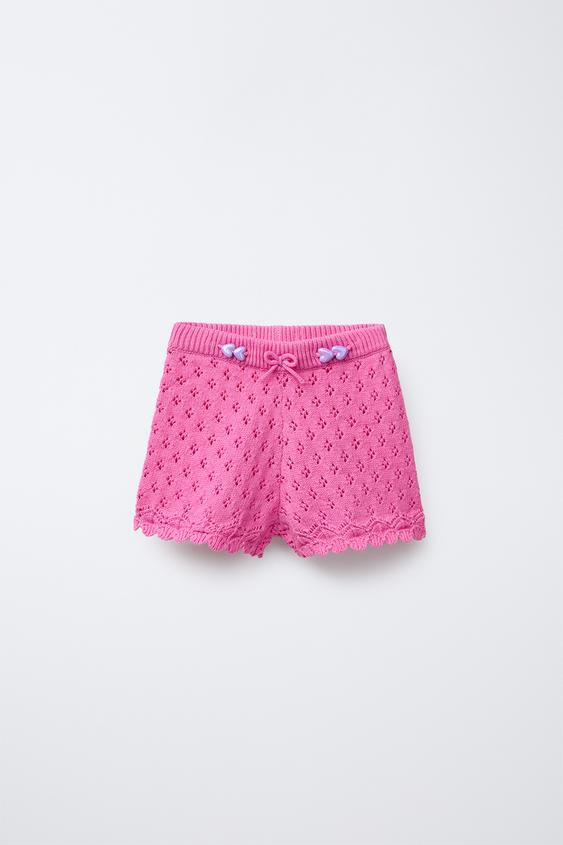 BEADED KNIT SHORTS | Zara US