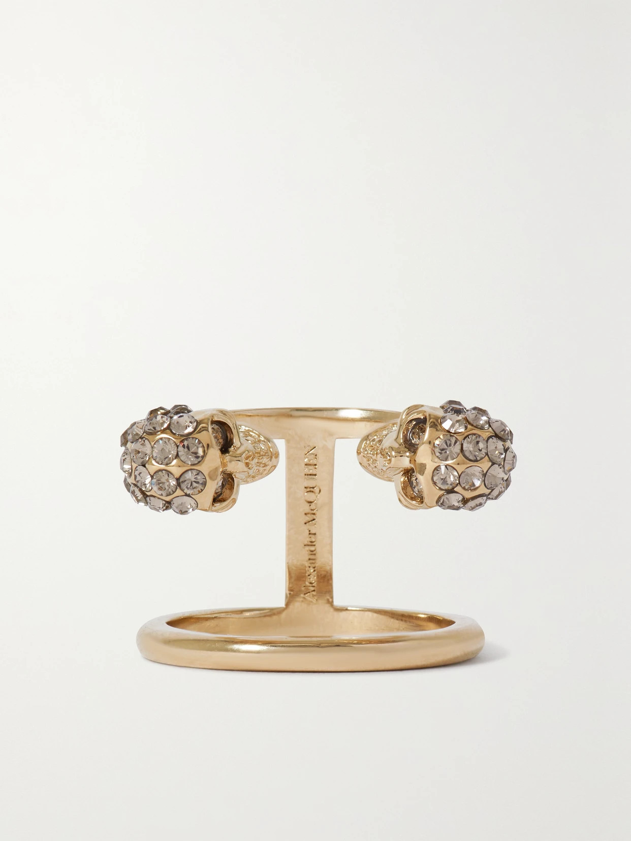 MCQUEEN - Gold-tone Crystal Ring - 15 | NET-A-PORTER (US)