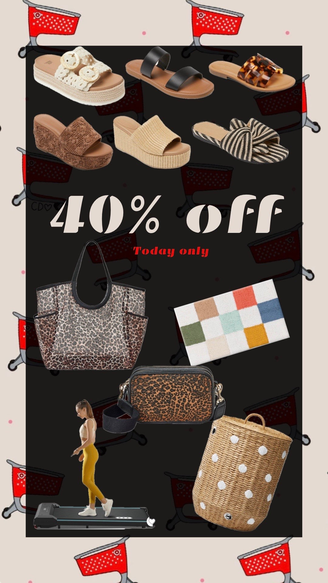 Target circle week is here! 
Daily deals
40% off today only! 
Pillow fort, bags, sandals and more 40% off!!!

#LTKSaleAlert #LTKfitnessgoals #LTKmomlife