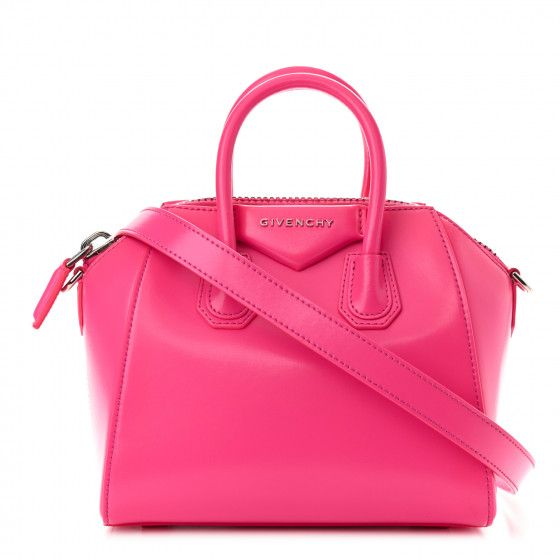 GIVENCHY Shiny Lord Calfskin Mini Antigona Hot Pink | FASHIONPHILE | Fashionphile