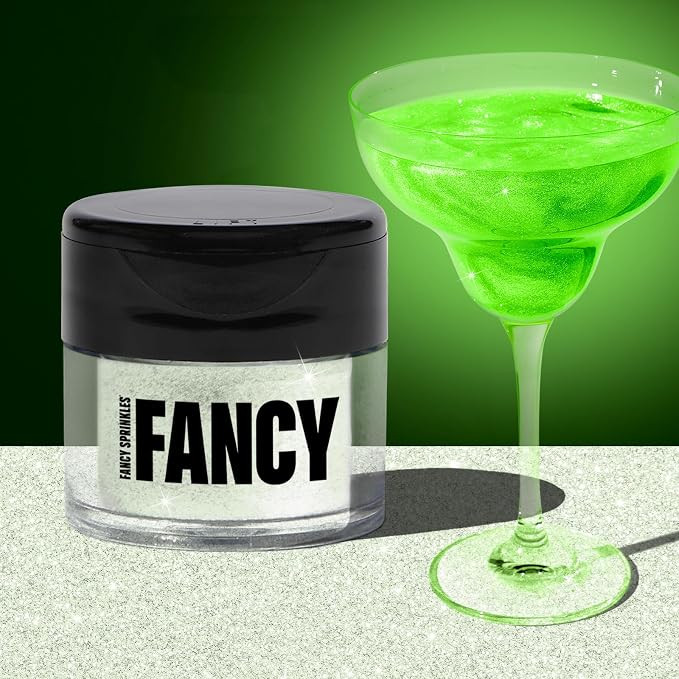 Fancy Sprinkles Glow Worm Green Edible Glitter Glows Black Light 4gm | Amazon (US)
