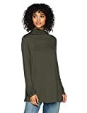 Amazon Brand - Daily Ritual Women's Jersey Mock-Neck Swing Tunic, forest green, Medium | Amazon (US)