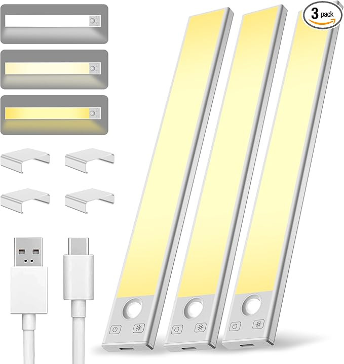 Under Cabinet Lighting 8 inch Rechargeable Battery Operated Motion Sensor Light Wireless Under Co... | Amazon (US)