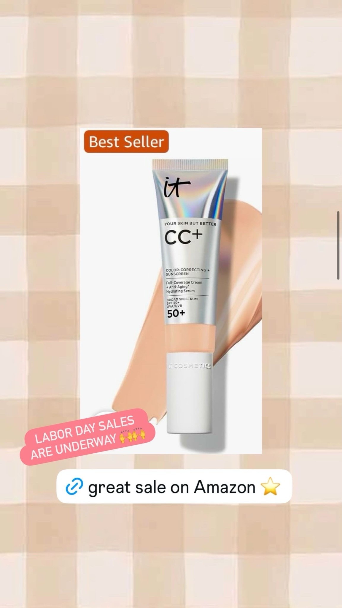 Amazon has the It Cosmetics CC cream on sale!