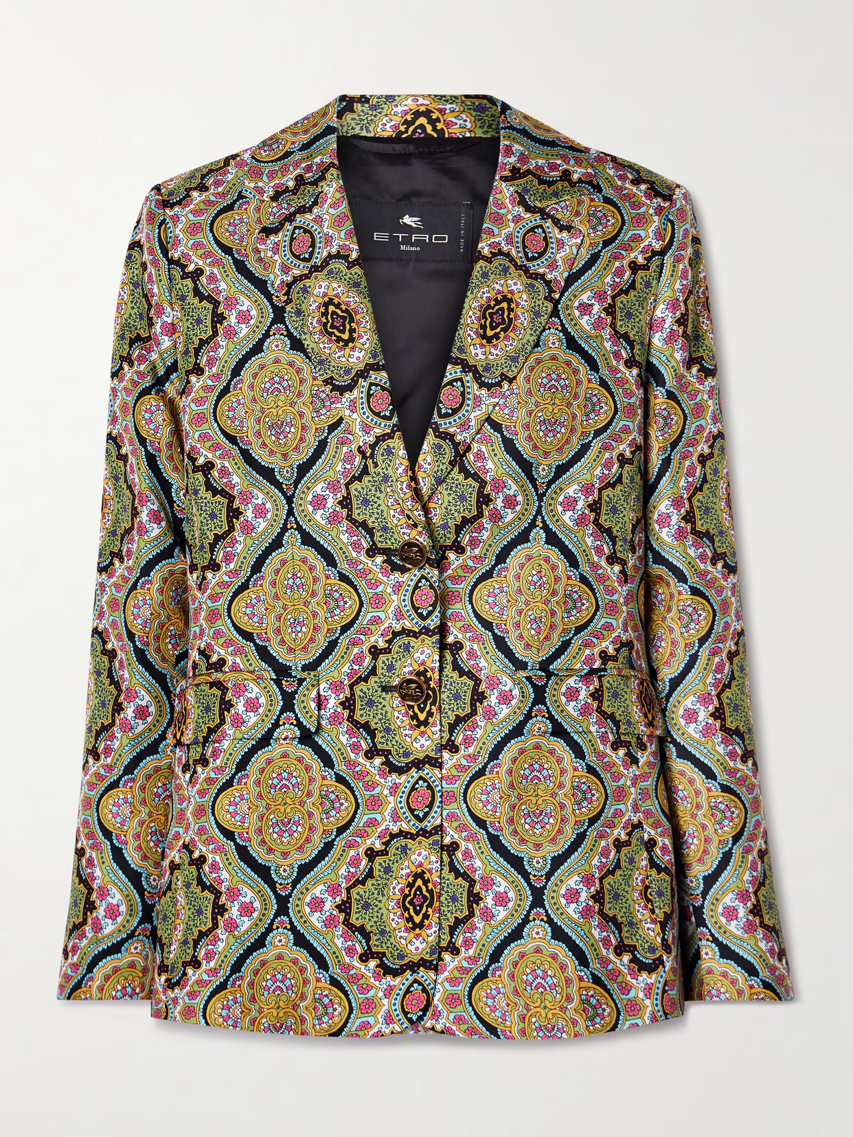 Etro - Printed Silk-twill Blazer - Multi | NET-A-PORTER (US)