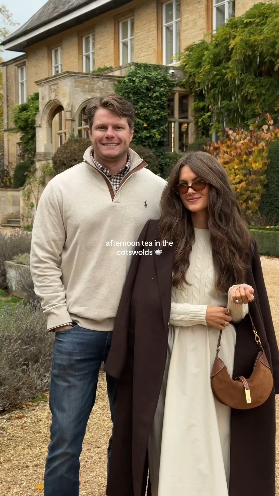 Afternoon tea in the Cotswolds in this Ralph Lauren sweater dress! I love it so much, I’m not surprise it was a weekly best seller! Size down in this dress, it runs a little big! 

Ralph Lauren, cable knit, brown wool coat, polo suede handbag, couple outfit, fall dress outfit, sweater dress, white dres in the fall 





#LTKSeasonal #LTKFindsUnder100 #LTKFamily