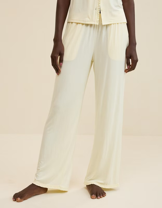 Aerie Real Soft® Ruffle Trouser PJ Pant | Aerie