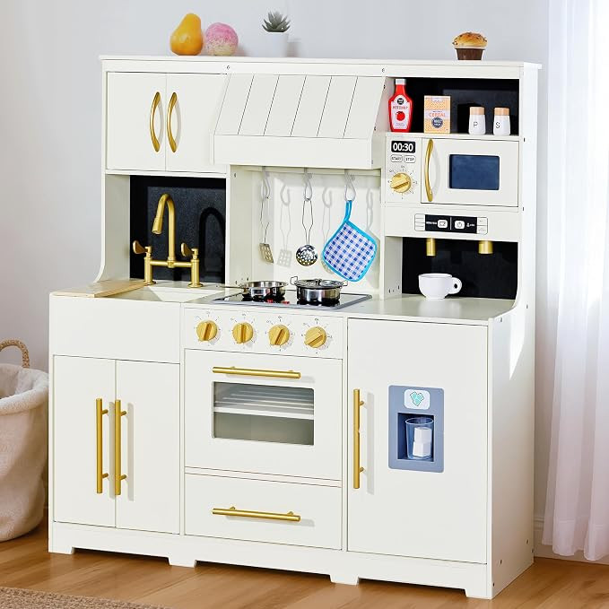 Kids Play Kitchen with Lights & Sounds,Interactive Pretend Play | Amazon (US)