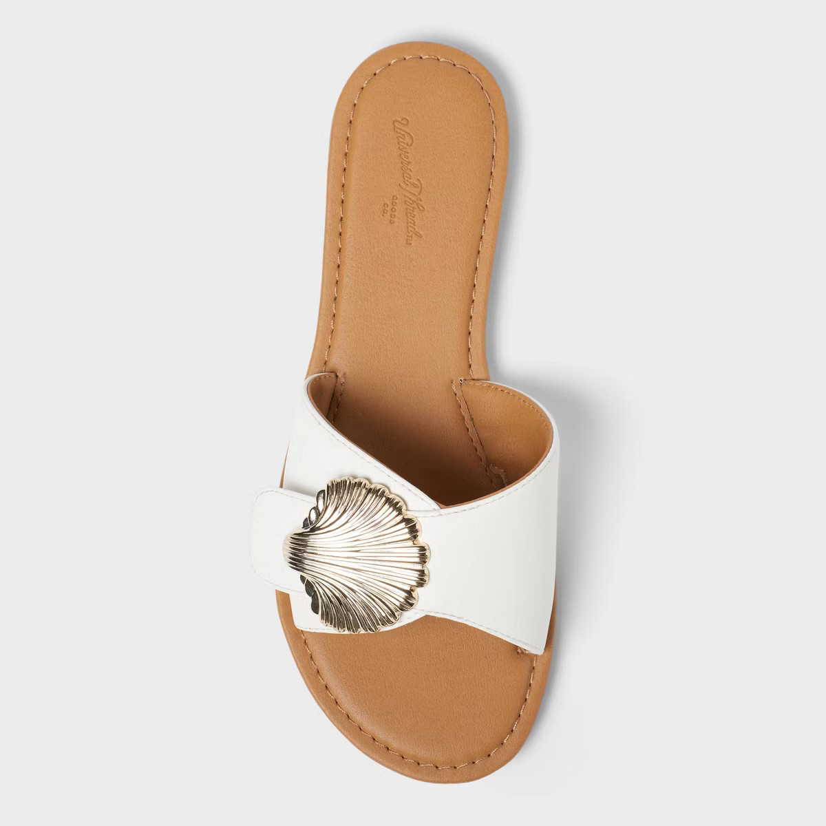 Women's Nesryn Shell Ornament Slide Sandals - Universal Thread™ White | Target
