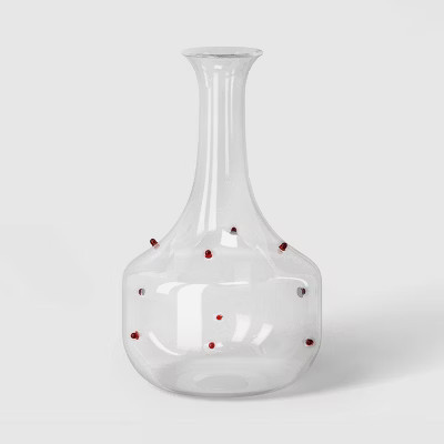 54.1 fl oz Glass Decanter Clear with Red Dots -Threshold™ | Target
