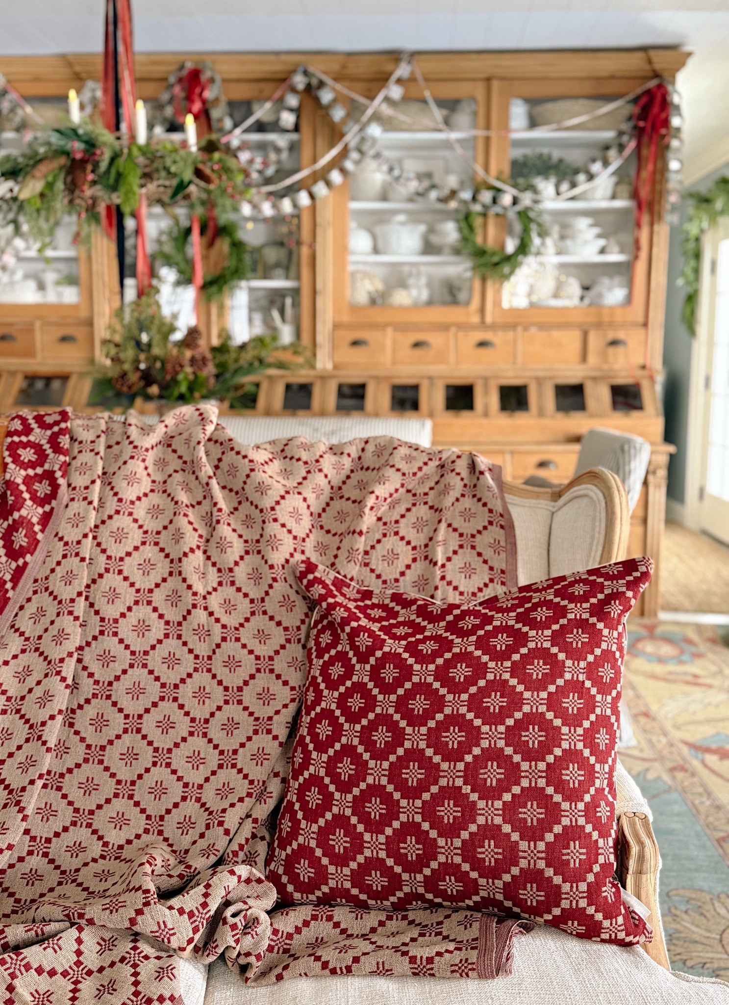 Cozy cottage Christmas textiles on sale now! 

#LTKSaleAlert #LTKCyberWeek #LTKHoliday