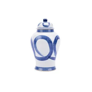 Brushstroke Swirl Circle Temple Decorative Jar | Bed Bath & Beyond