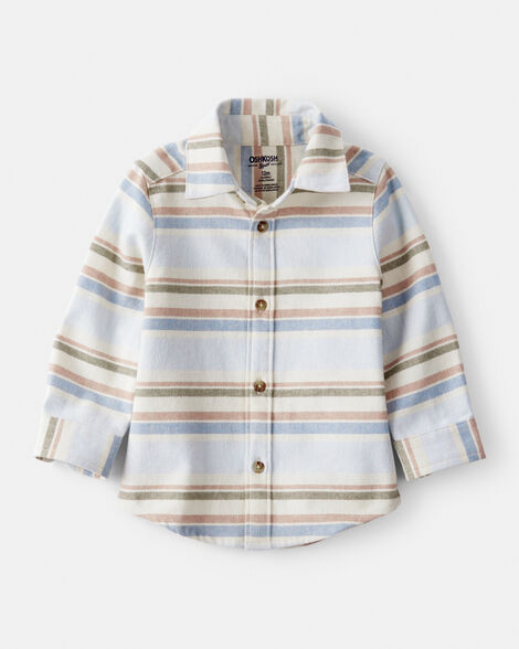 Baby Boy Striped Cotton Long-Sleeve Button-Down Shirt | Carter's Inc