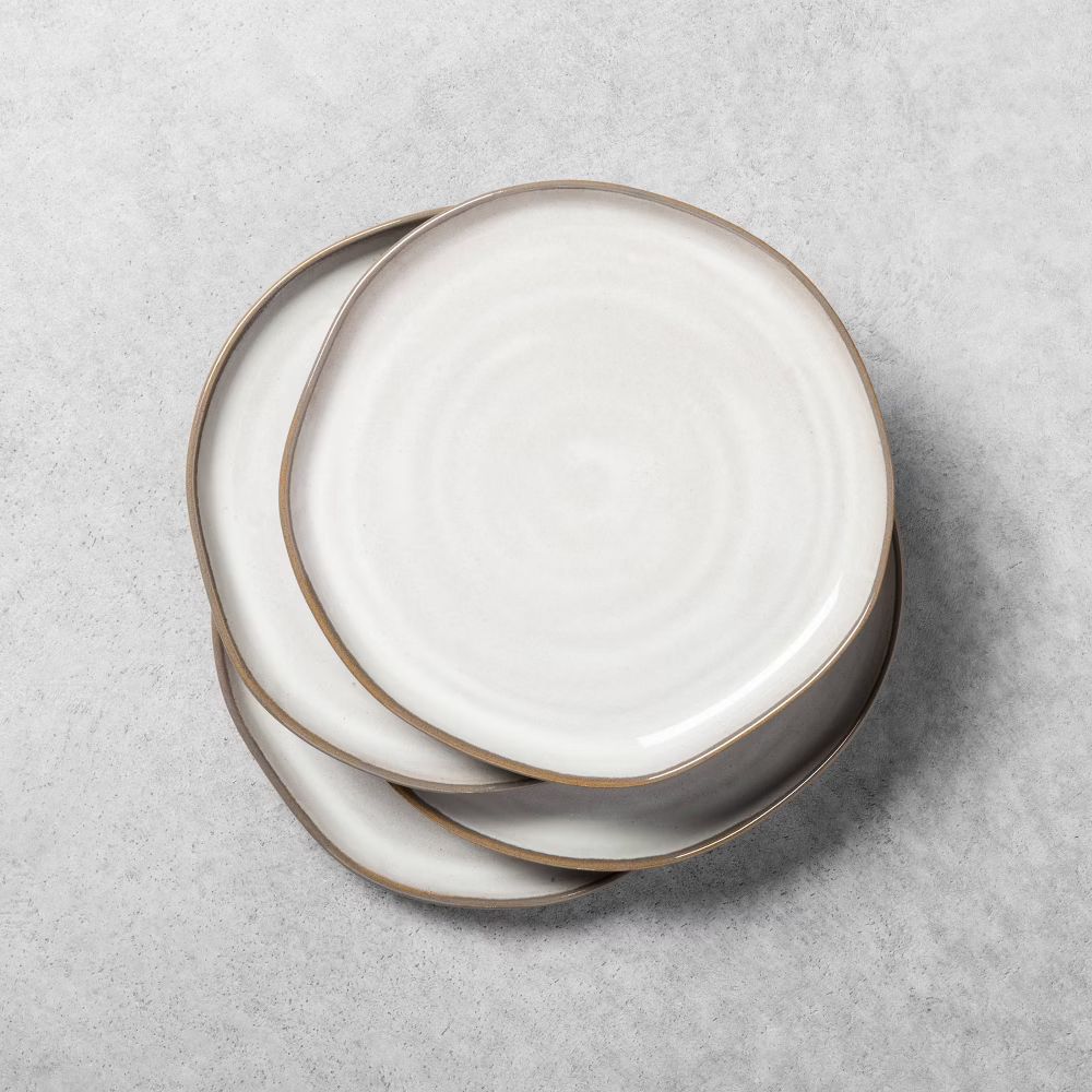 4pk Stoneware Reactive Glaze Salad Plate Set Gray - Hearth & Hand with Magnolia | Target