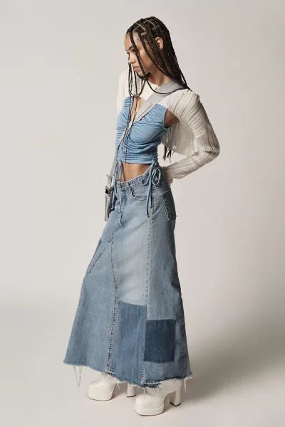 Urban Renewal Remade Pieced Denim Maxi Skirt | Urban Outfitters (US and RoW)