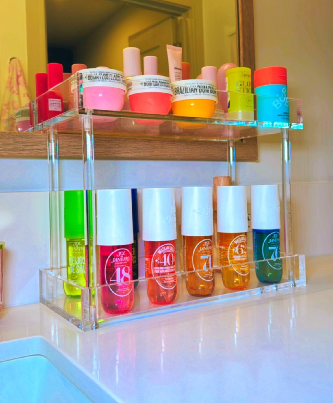 The perfect bathroom countertop organizer 🩷

#LTKHome #LTKFindsUnder100 #LTKStyleTip