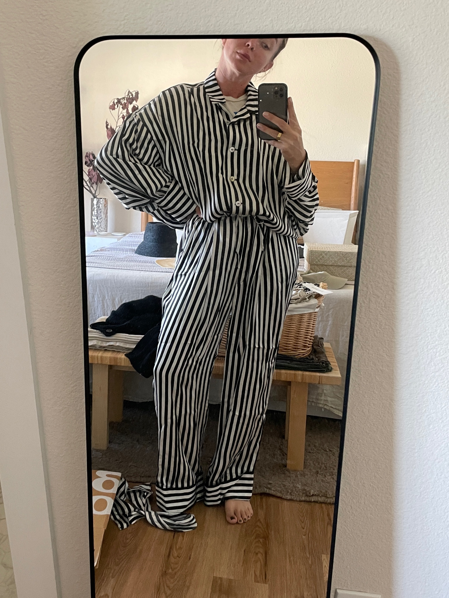 Halloween preview. Can you guess what I’m going to be? Love that I can wear these as pajamas or work them into my costume. 🖤🤍

#LTKHalloween #LTKSeasonal