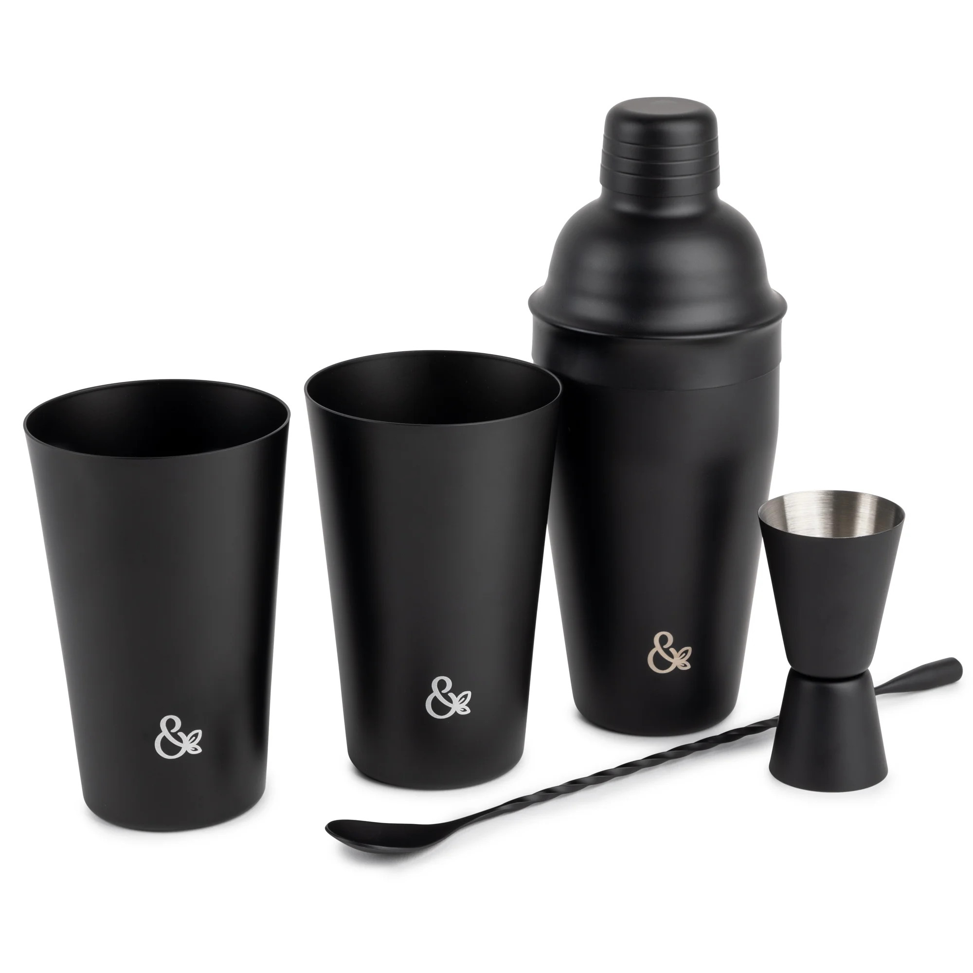 Thyme & Table Stainless Steel Mixology Bar Kit, Black, 5 Piece Set - Walmart.com | Walmart (US)