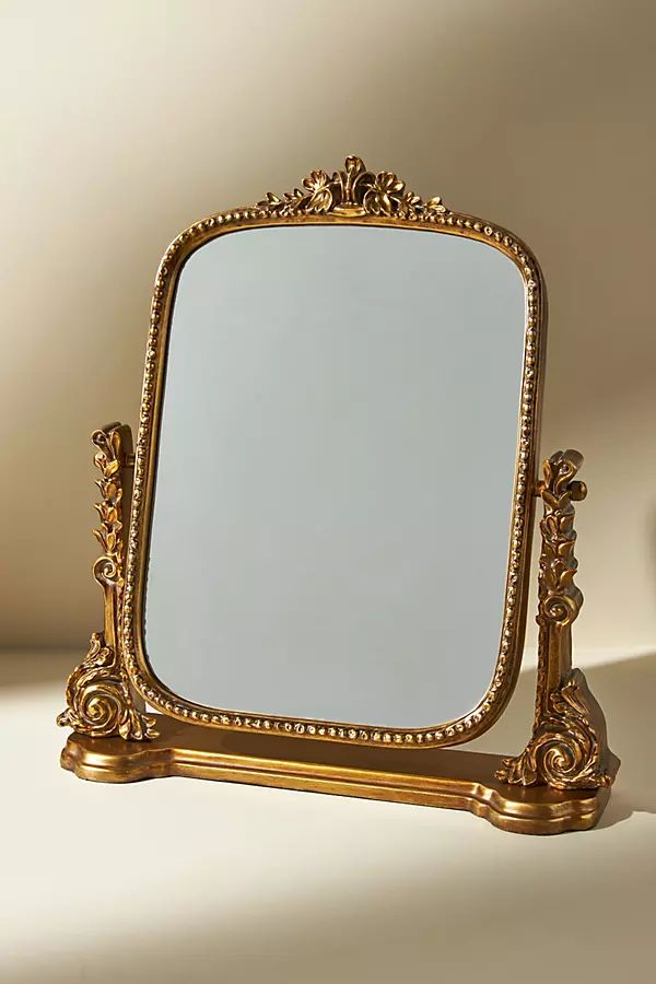 Gleaming Primrose Vanity Mirror By Anthropologie in Gold | Anthropologie (US)