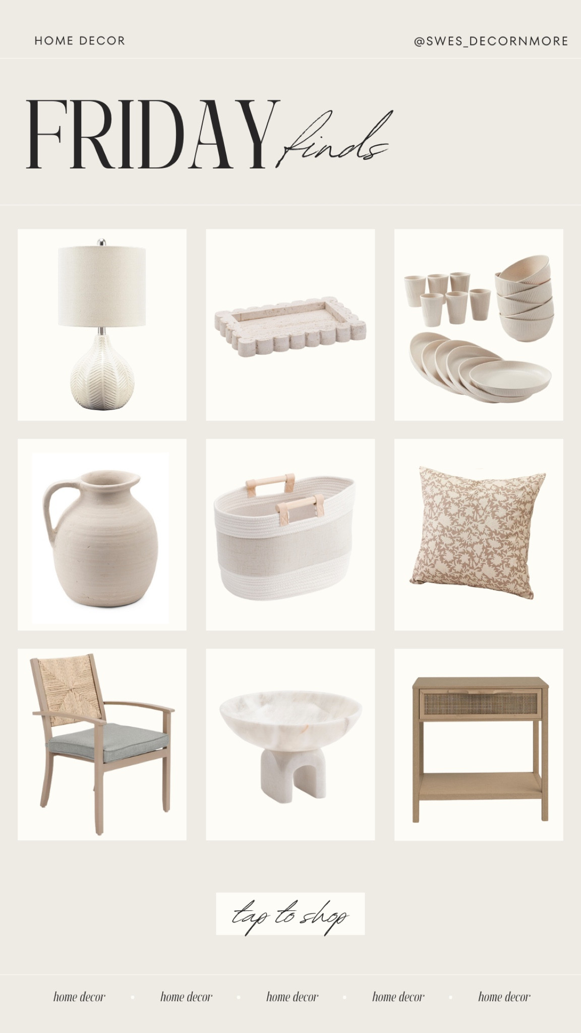 Check out these Friday finds! There is something for every room in your house! Love the neutral colors fresh summer accents! 

#LTKStyleTip #LTKHome #LTKSeasonal