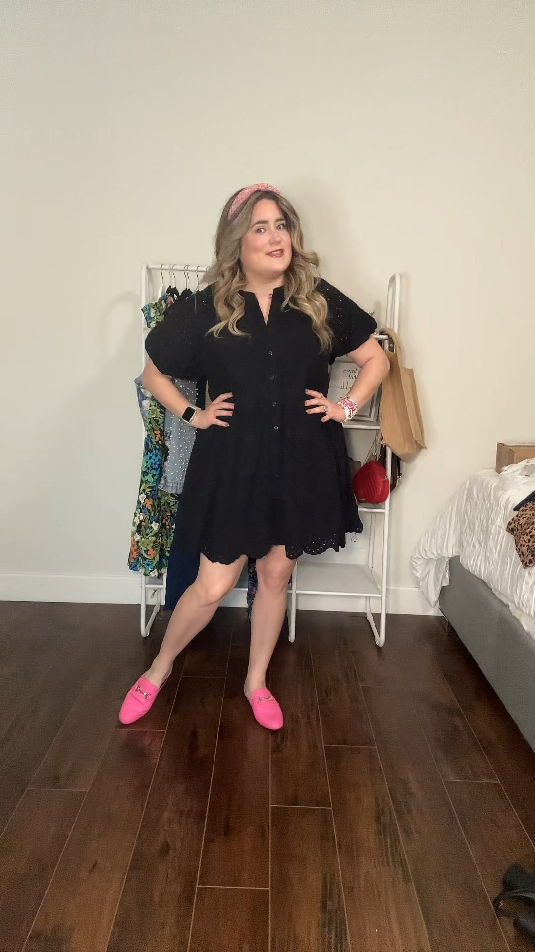 Little black dress, neon pink shoes, pink, teacher outfits, fall outfit 

#LTKplussize #LTKmidsize #LTKSeasonal