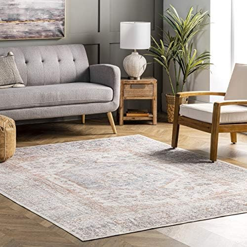 nuLOOM Jacquie Machine Washable Vintage Floral Area Rug | Amazon (US)