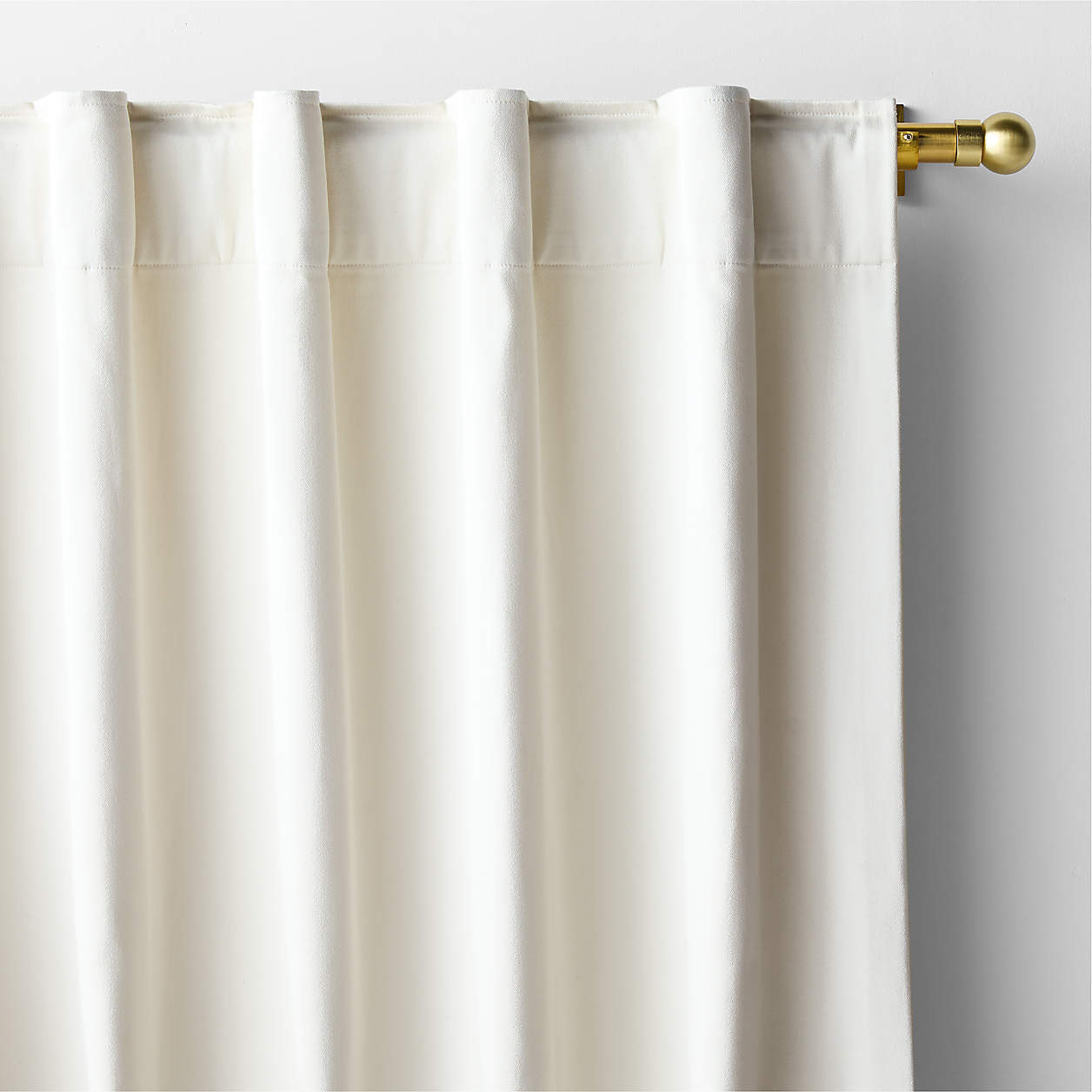 Ivory Organic Cotton Sateen Blackout Window Curtain Panel 52"x96" + Reviews | Crate & Barrel | Crate & Barrel