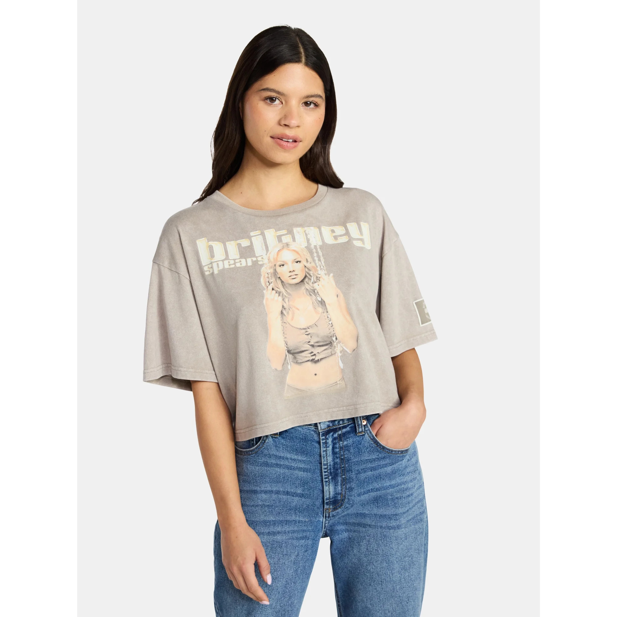 Britney Spears Women's Skimmer Tee with Short Sleeves, XXS-4X | Walmart (US)