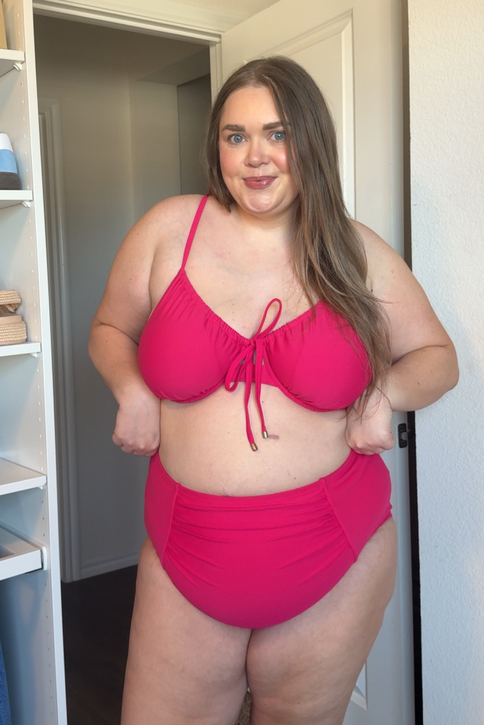 Plus size bikini wearing 2x 

#LTKPlusSize #LTKFindsUnder50 #LTKSwim