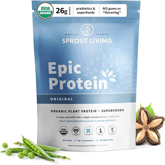 Plant Based Protein & Superfoods Powder, Original, Unflavored | Organic Protein Powder, Vegan, No... | Amazon (US)