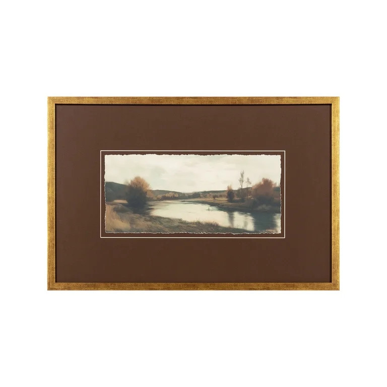 My Texas House By the River Painting 30x20 Framed Wall Art | Walmart (US)
