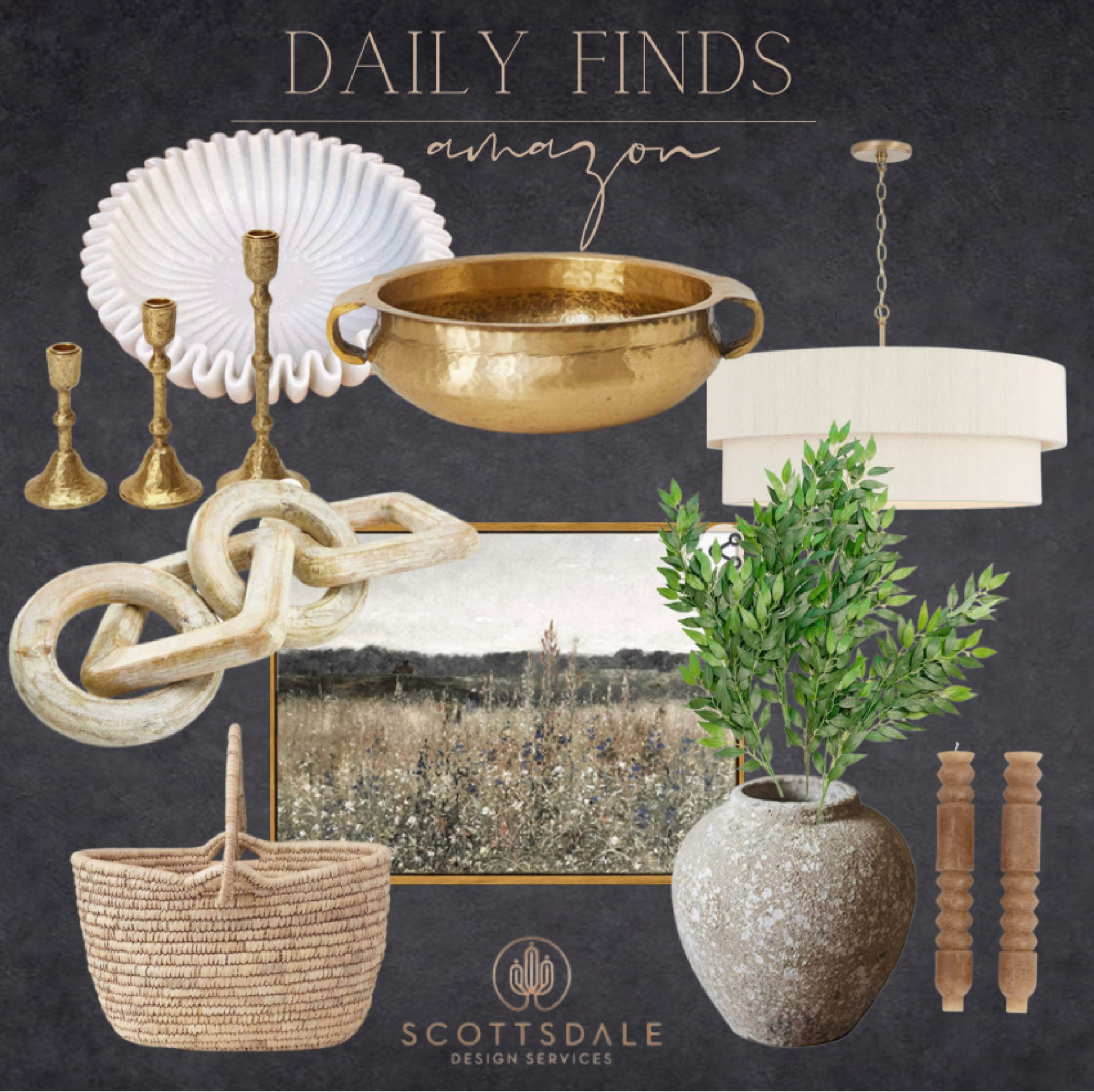 Spring home decor finds🌿

Stone vase, antique art, flower basket, ruffle bowl, wooden chain, brass candle sticks, chandelier, ceiling light, spring decor, ruscus, Italian ruscus, taper candle, home decor

#LTKunder50 #LTKhome #LTKFind