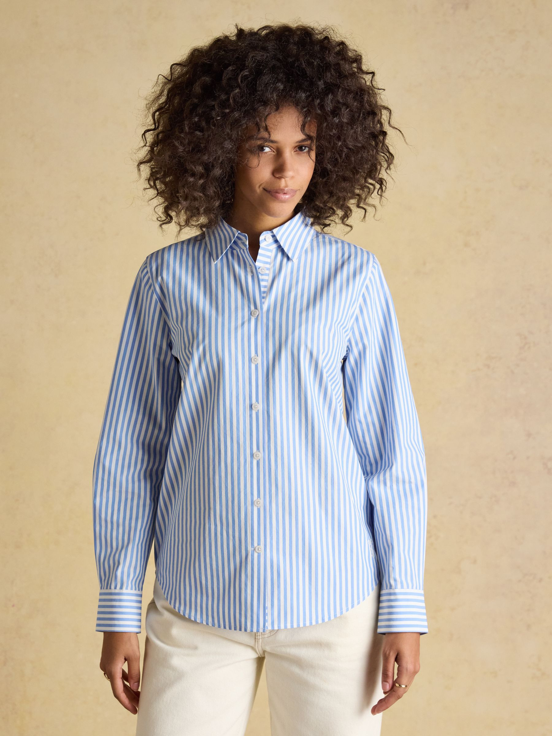 Classic Fit Blue Striped Poplin Shirt | Joules | Joules