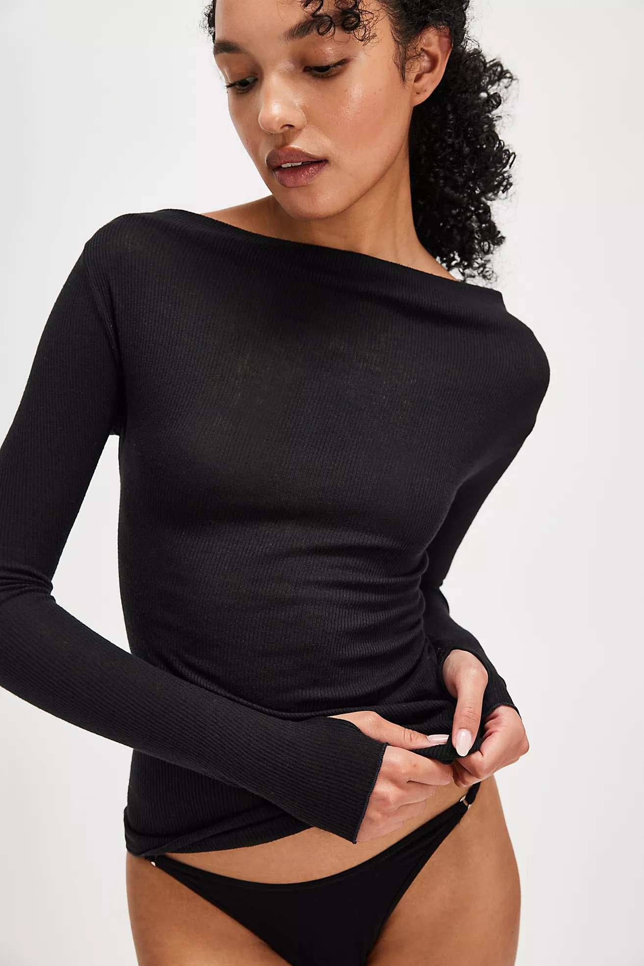 Big Love Rib Off The Shoulder Long Sleeve | Free People (Global - UK&FR Excluded)