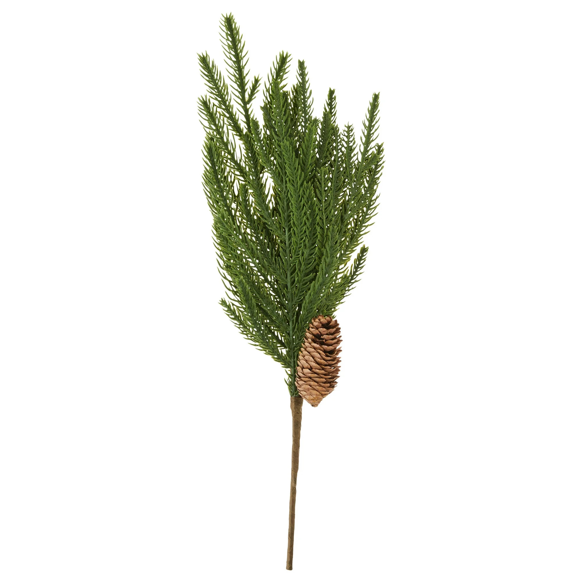 Green Norfolk Pine Decorative Christmas Pick, 16 in, by Holiday Time | Walmart (US)