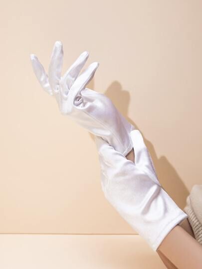 1pair Solid Gloves | SHEIN