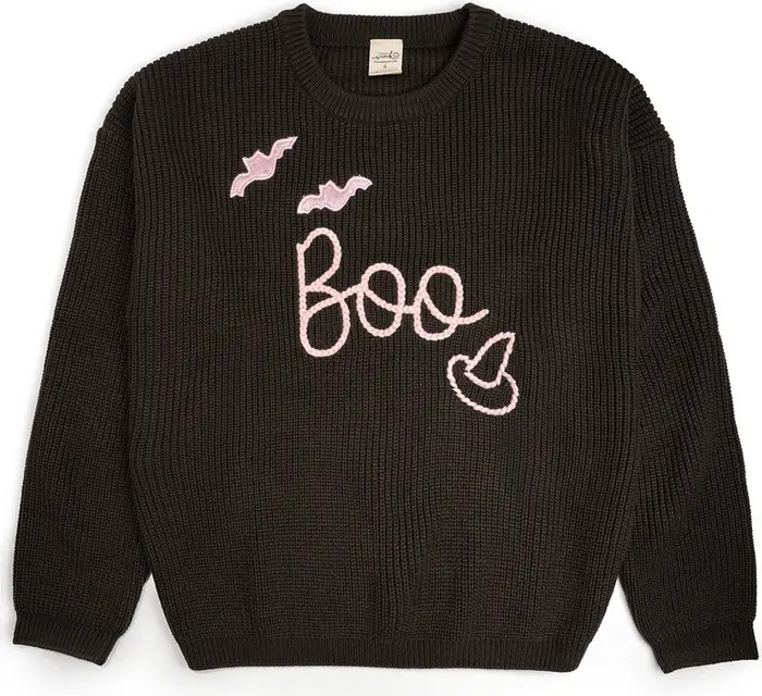 Sweet Wink Boo Bat Halloween Knit Women's Sweater | Nordstrom | Nordstrom