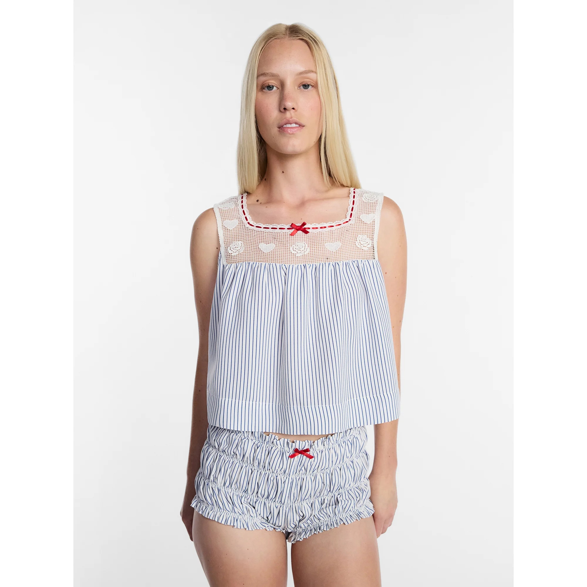 Kacey Lee Women's Woven Sleep Set, 2-Piece, Sizes XS-XXL | Walmart (US)