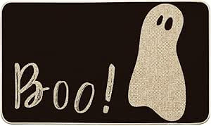 Artoid Mode Ghost Boo Decorative Doormat, Seasonal Fall Halloween Holiday Low-Profile Floor Mat S... | Amazon (US)