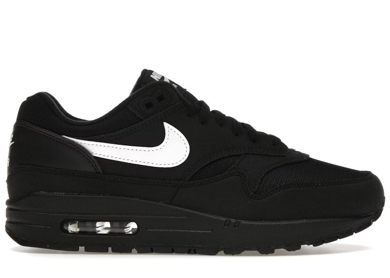 Men's Nike Air Max 1 Swoosh Sneakers in Black/White | StockX