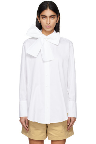 White Embroidered Shirt | SSENSE