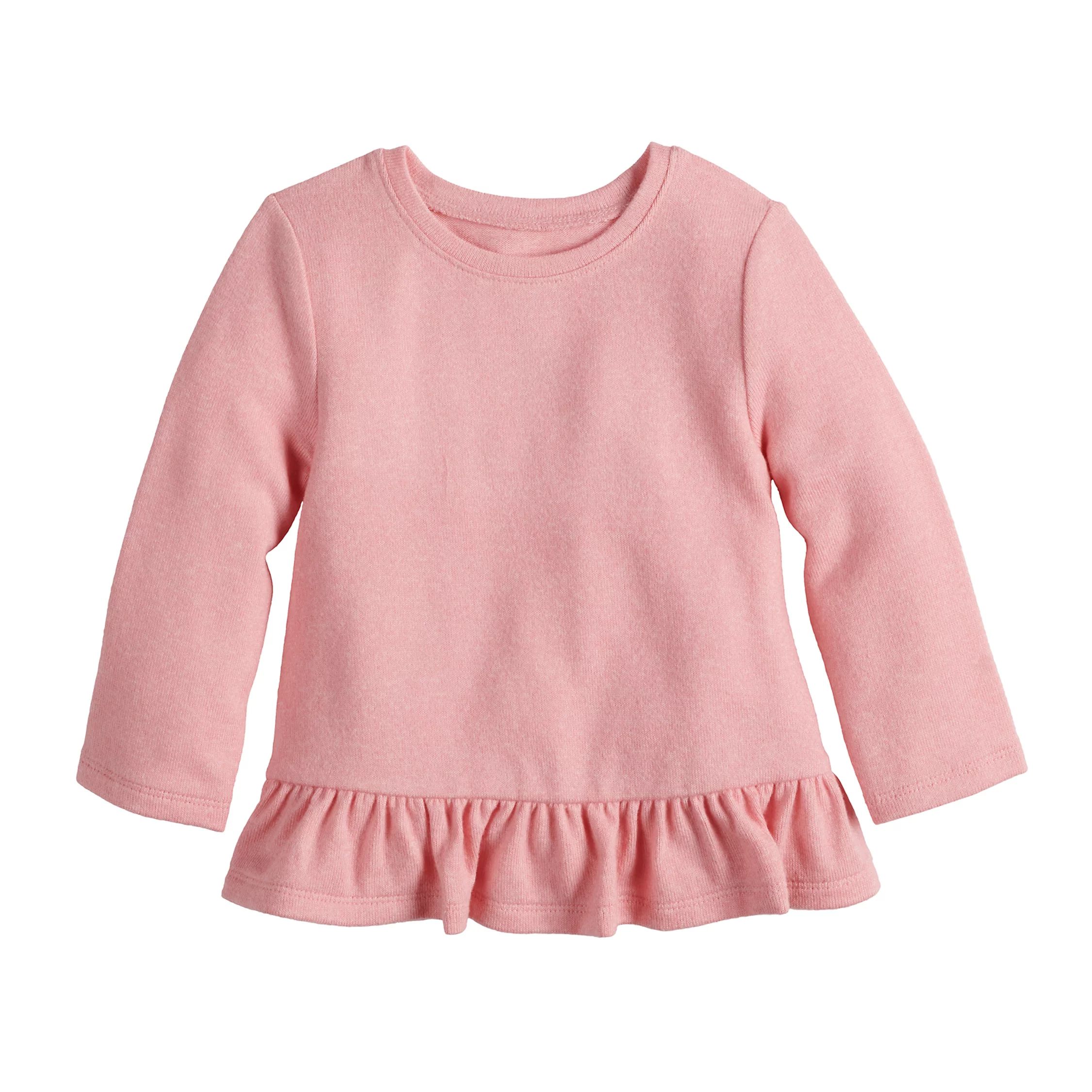 Baby Girl Jumping Beans® Cozy Knit Peplum Tee | Kohl's