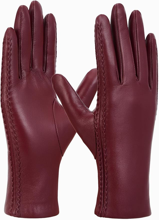 GSG SINCE 1998 Womens Winter Gloves Touchscreen Genuine Leather Gloves Wool Lined Warm Driving Gl... | Amazon (UK)