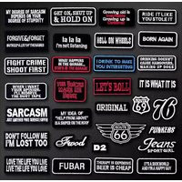 Funny Humor Quote Black Embroidered Iron On Patch Badge | Etsy (US)