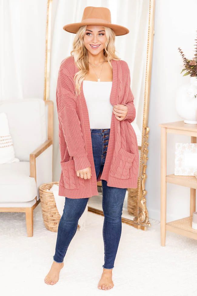 Won't Change My Heart Terracotta Cardigan DOORBUSTER | Pink Lily