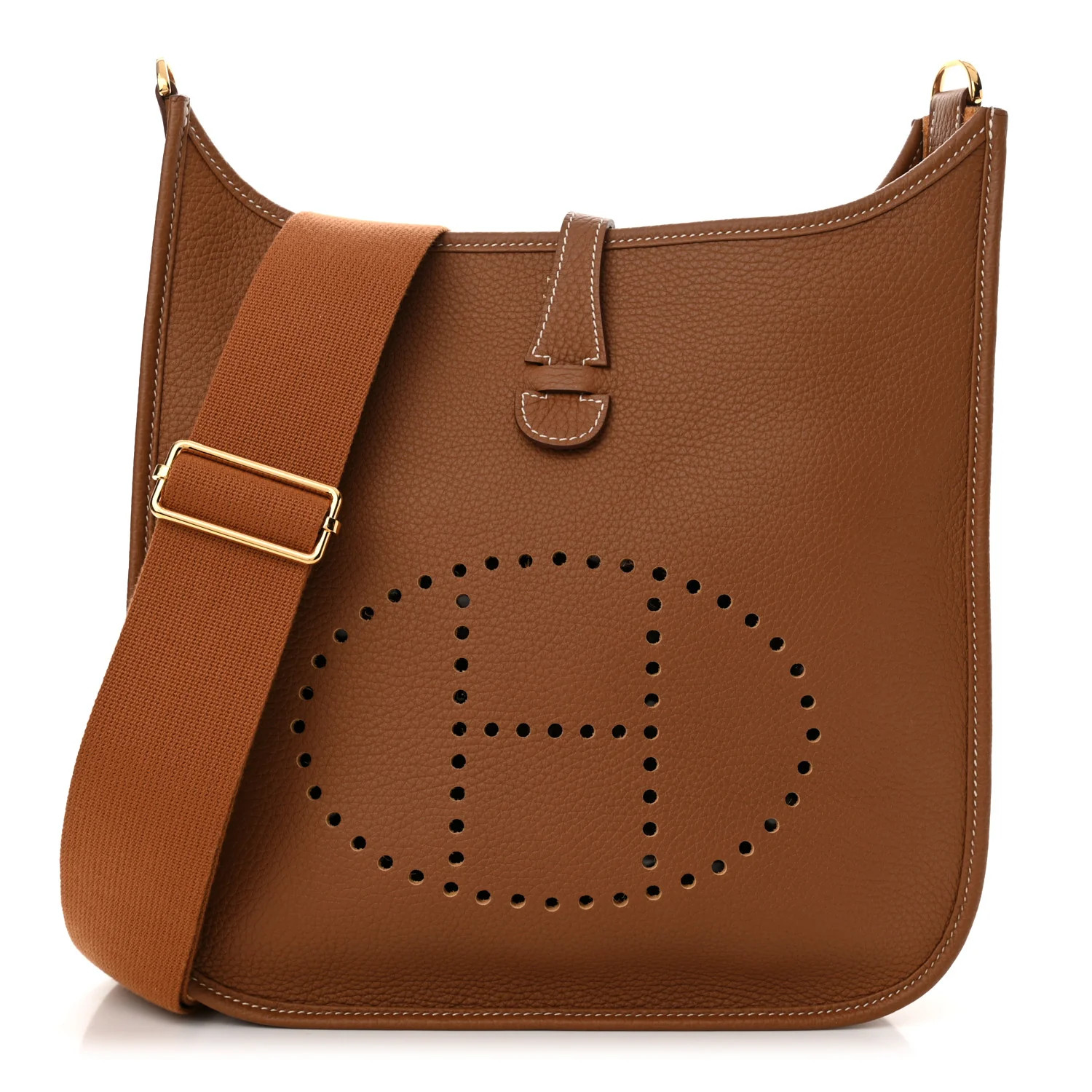 Taurillon Clemence Evelyne III PM Gold | FASHIONPHILE (US)