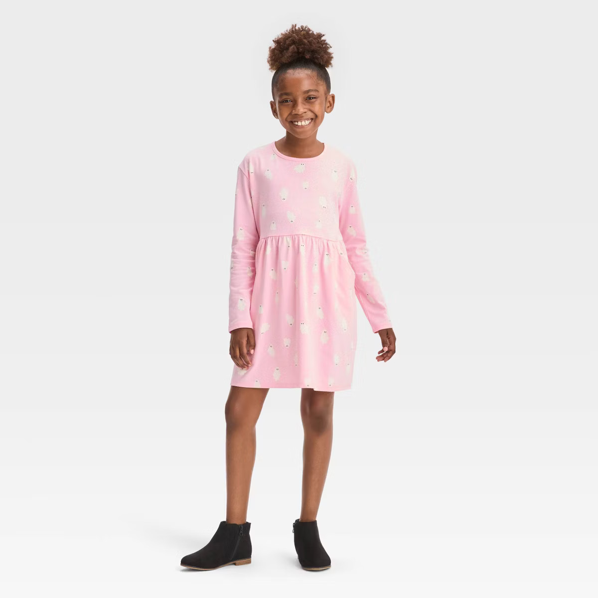 Girls' Relaxed Fit Long Sleeve Halloween Dress - Cat & Jack™ | Target