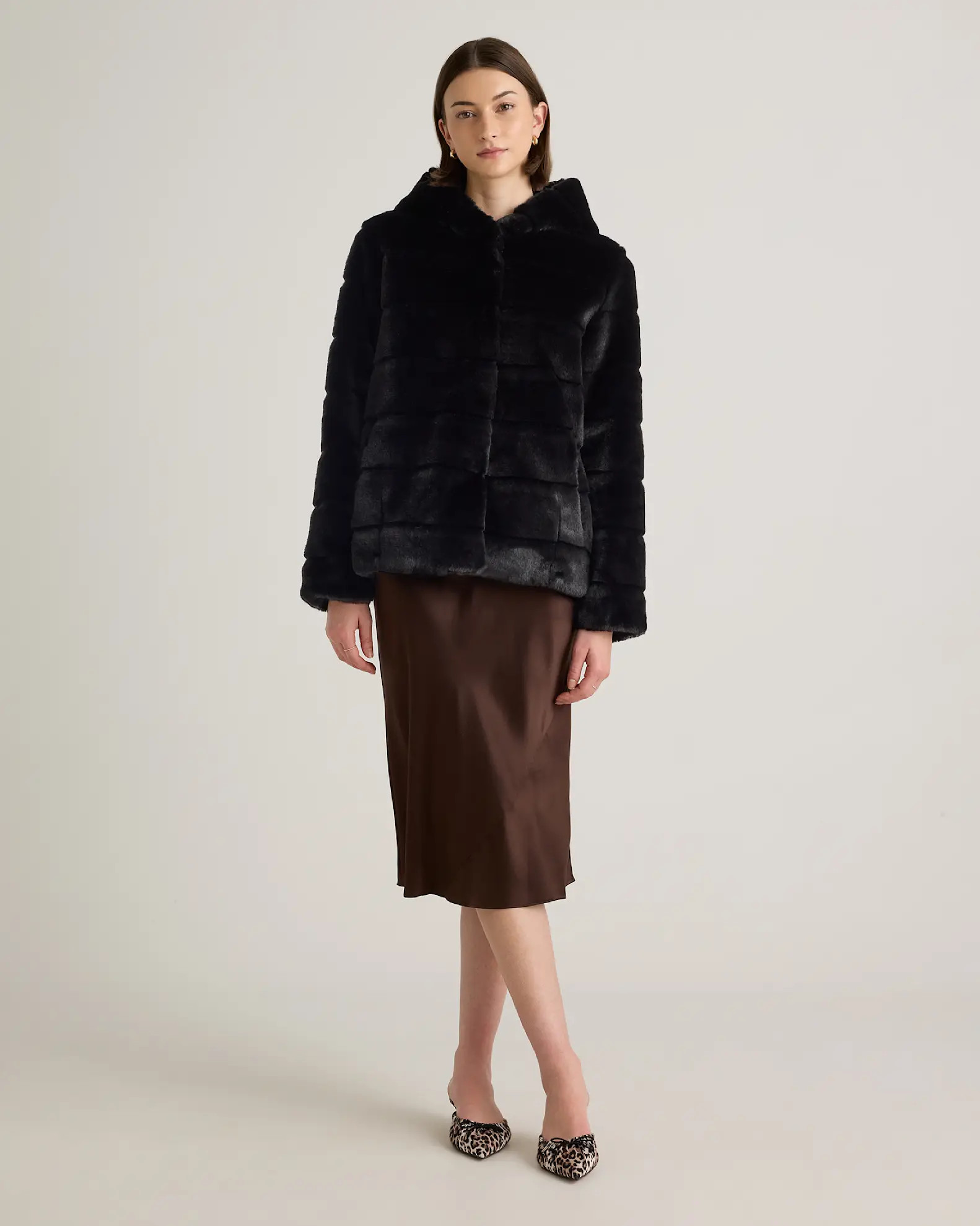 Hooded Faux Fur Jacket | Quince