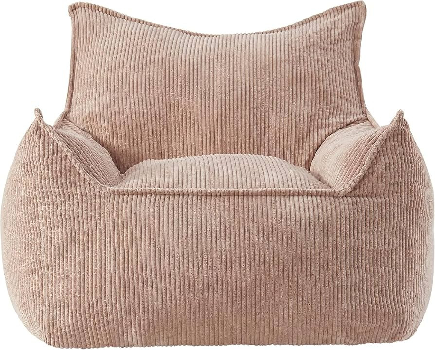 EBENCHICO Giant Bean Bag Chair Sofa for Adults Teens, Comfy Corduroy Large Bean Bag Chairs with A... | Amazon (US)